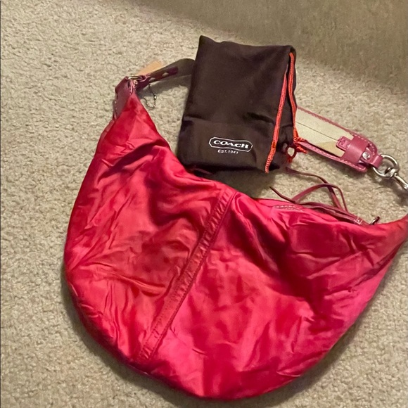 Hot Pink Coach Shoulder Bag - Picture 2 of 4